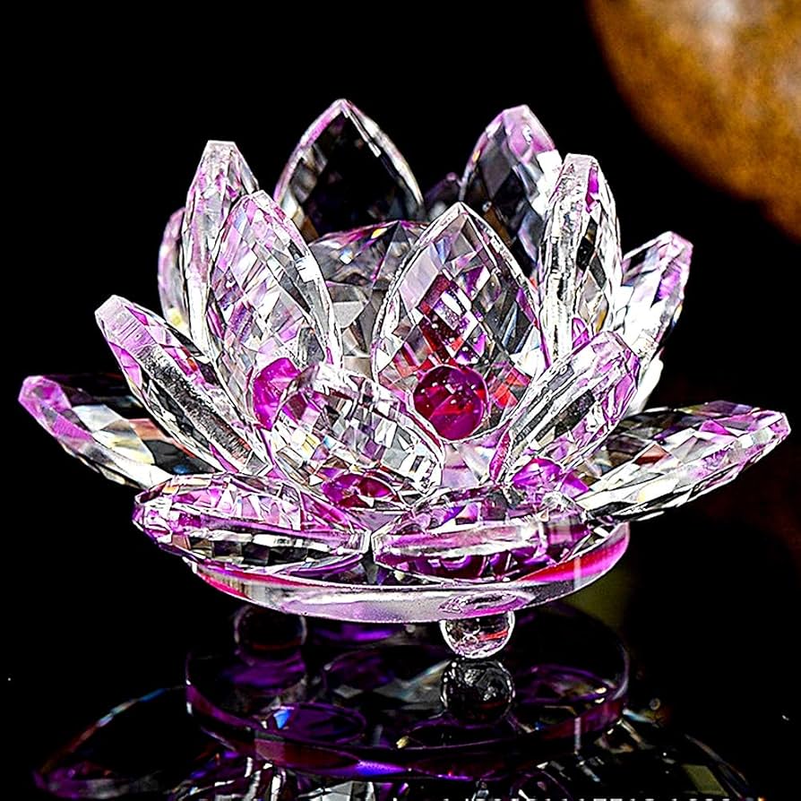 Amazon.co.jp: [TradeWind] クリスタルガラス 水晶玉 蓮の花